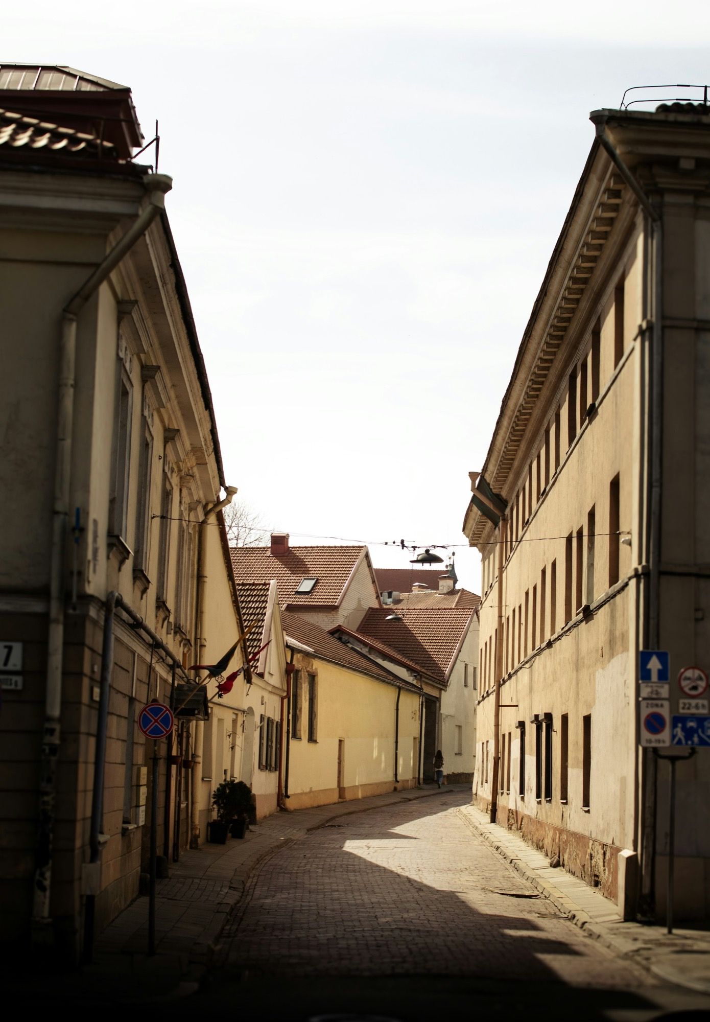 A narrow street in Vilnius Old Town
